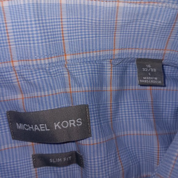 MICHAEL KORS SLIM FIT MEN'S BUTTON DOWN SHIRT - Picture 7 of 8